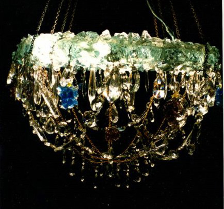 Glass chandelier